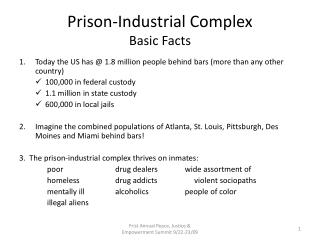 Prison-Industrial Complex Basic Facts