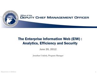 The Enterprise Information Web (EIW) : Analytics, Efficiency and Security