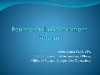 Pennsylvania Government Reform
