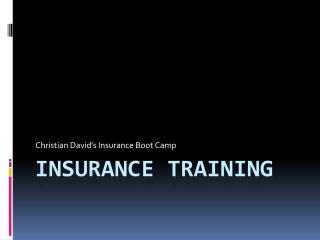 Insurance Training