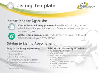 Listing Template