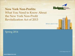 New York Non-Profits: What You Need to Know About the New York Non-Profit Revitalization Act of 2013