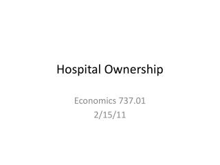 Hospital Ownership
