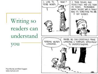 Writing so readers can understand you