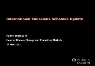 International Emissions Schemes Update
