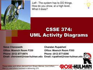 CSSE 374 : UML Activity Diagrams