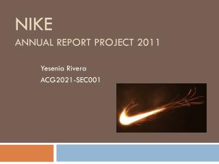 Nike Annual Report Project 2011