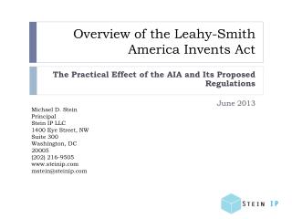 Overview of the Leahy-Smith America Invents Act