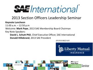 2013 Section Officers Leadership Seminar