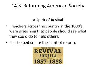 14.3 Reforming American Society