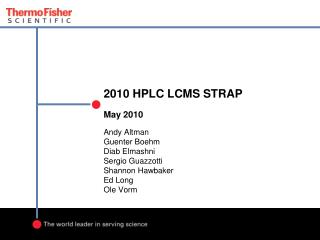 2010 HPLC LCMS STRAP May 2010