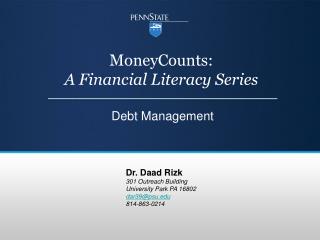 MoneyCounts: A Financial Literacy Series