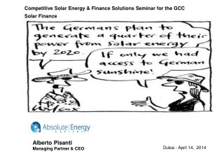 Competitive Solar Energy &amp; Finance Solutions Seminar for the GCC Solar Finance