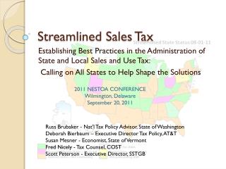 Streamlined Sales Tax