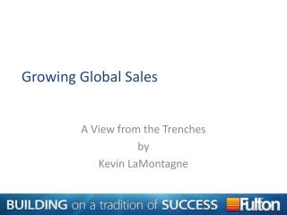 Growing Global Sales