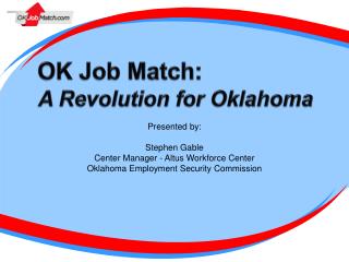 OK Job Match: A Revolution for Oklahoma