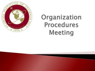 Organization Procedures Meeting