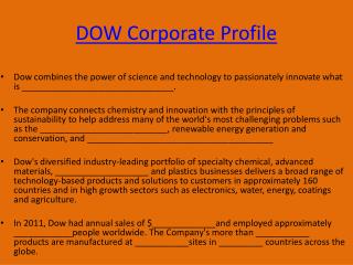 DOW Corporate Profile