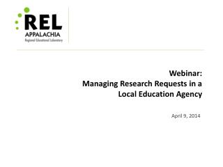 Webinar: Managing Research Requests in a Local Education Agency