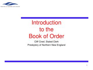 Introduction to the Book of Order