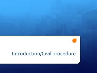 Introduction /Civil procedure