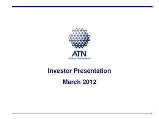 Investor Presentation March 2012