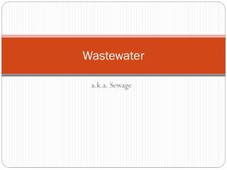 Wastewater