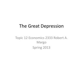 The Great Depression