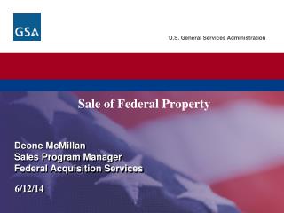 Sale of Federal Property
