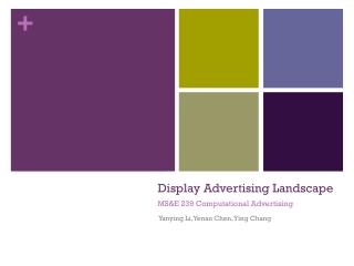 Display Advertising Landscape MS &amp;E 239 Computational Advertising