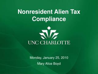 Nonresident Alien Tax Compliance