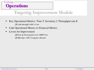 Targeting Improvement Module
