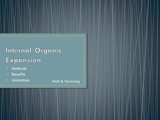 Internal/Organic Expansion