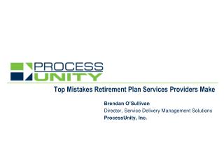 Top Mistakes Retirement Plan Services Providers Make