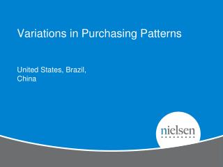 Variations in Purchasing Patterns