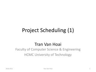 Project Scheduling (1)
