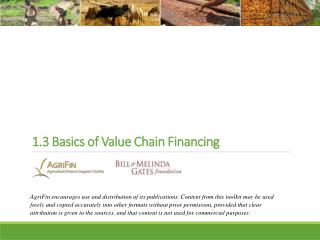 1.3 Basics of Value Chain Financing
