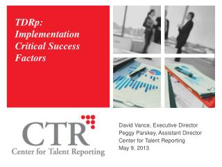 TDRp: Implementation Critical Success Factors