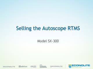 Selling the Autoscope RTMS