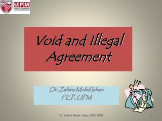 Void and Illegal Agreement
