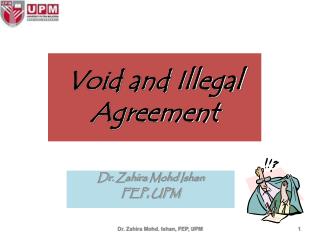 Void and Illegal Agreement