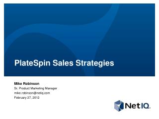 PlateSpin Sales Strategies