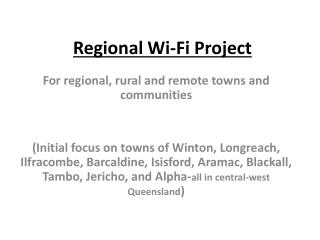 Regional Wi-Fi Project
