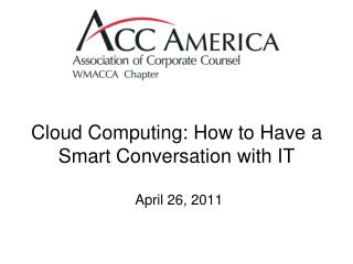 Cloud Computing: How to Have a Smart Conversation with IT