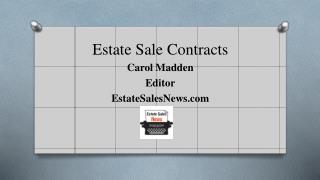 Estate Sale Contracts