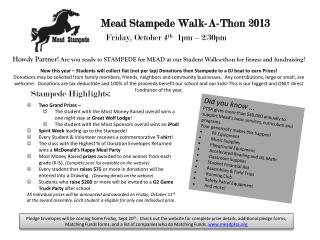 Mead Stampede Walk-A-Thon 2013