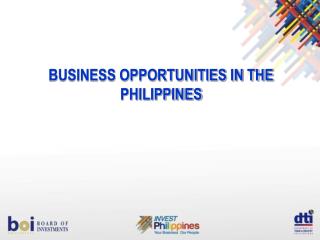 Business Opportunities in the Philippines