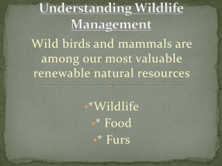 Understanding Wildlife Management