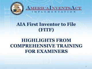 HIGHLIGHTS FROM COMPREHENSIVE TRAINING FOR EXAMINERS