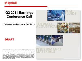 Q2 2011 Earnings Conference Call Quarter ended June 30, 2011
